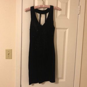 Black Velvet Mini Dress.